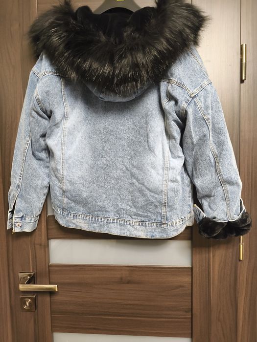 Kurtka jeansowa z futrem m/l