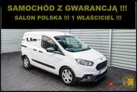 Ford TRANSIT COURIER FURGON  VAT-1 + Salon POLSKA + 100% SERWIS + 1 Właściciel + Klima