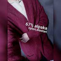 Sweter alpaka Closed/Roz XS/S/M luźny krój