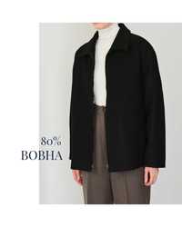 Жіноча куртка бомбер вовна пальто весна женская черная шерсть