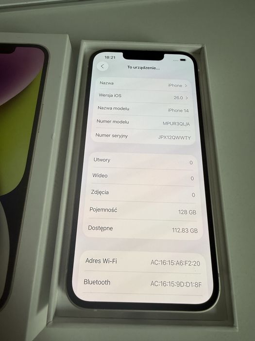 iPhone 14 128gb Starlight Jak Nowy Bateria 100%