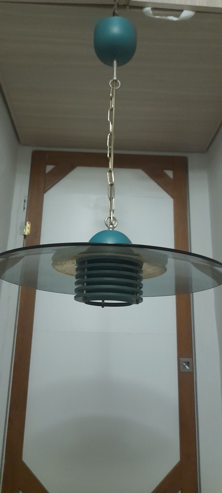 Lampa wisząca szkło + metal