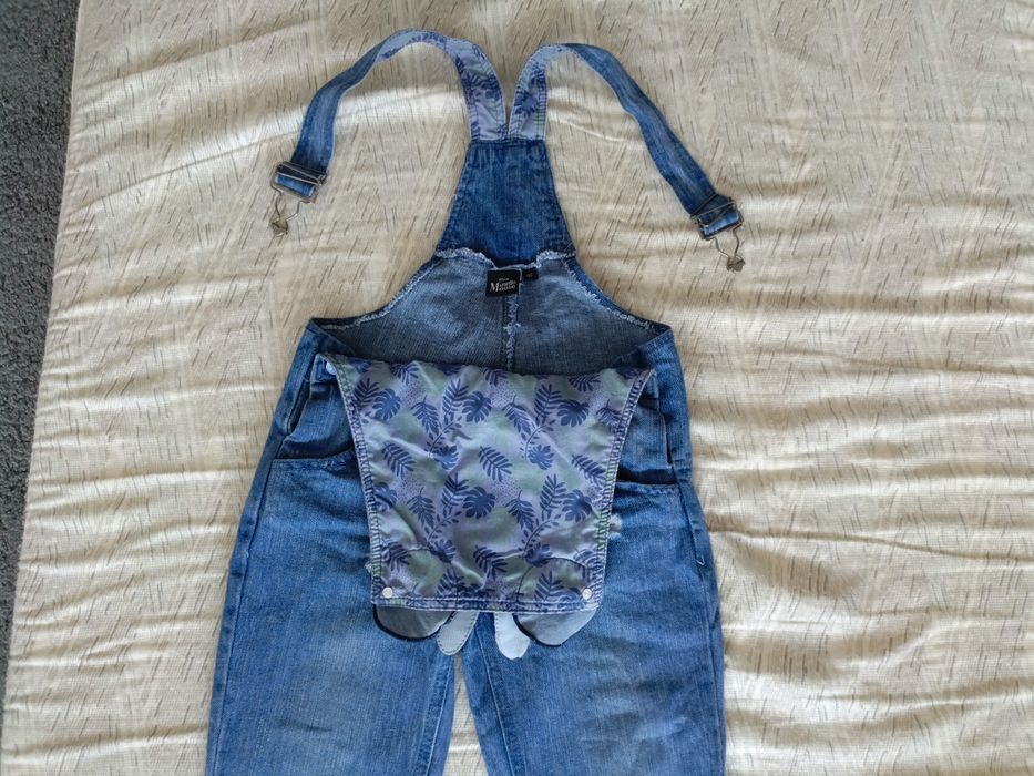 Spodnie ogrodniczki jeansowe z Minnie 122/128