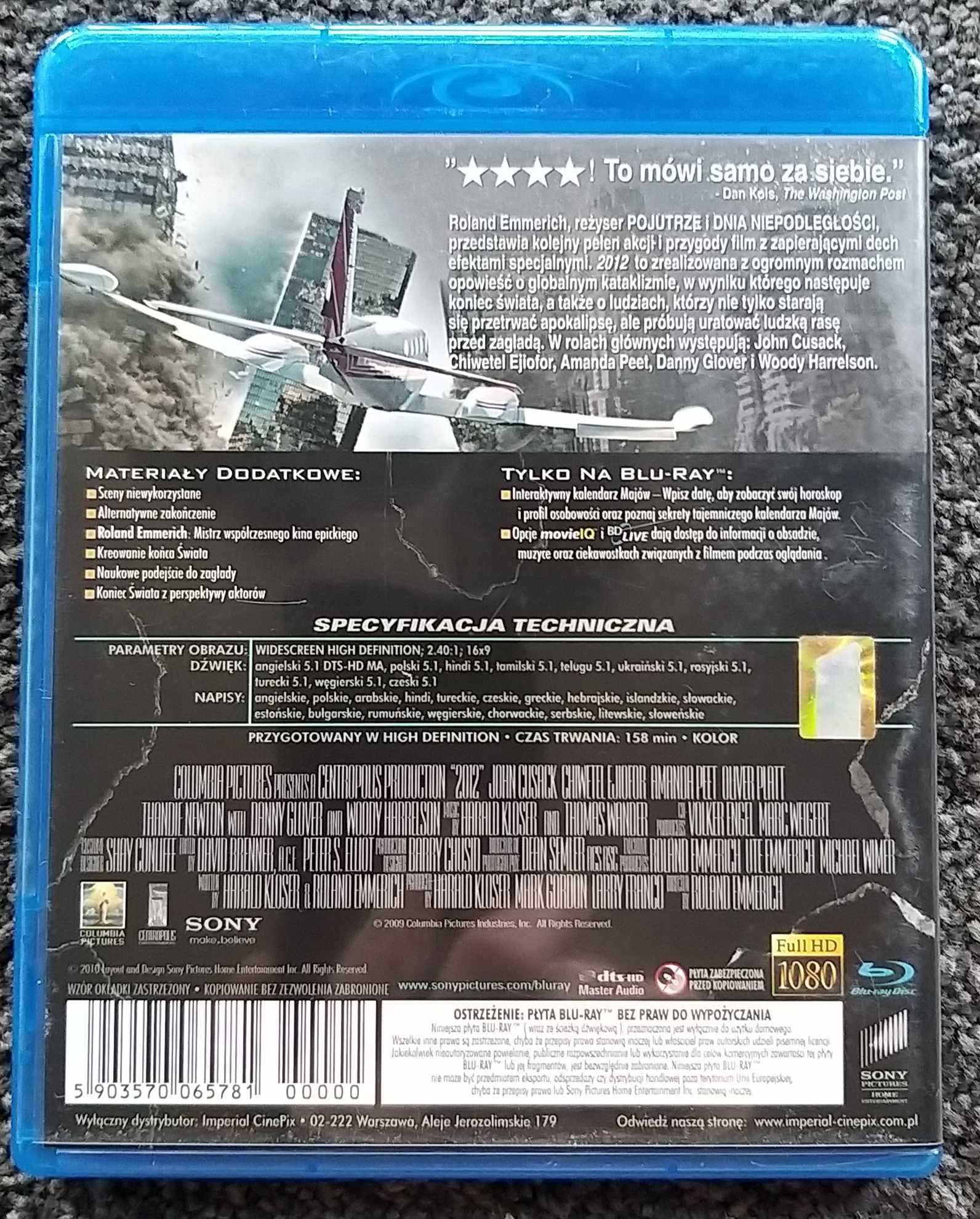 Film 2012 Blu-ray PL napisy i lektor