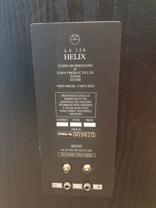 Sprzedam kolumny Linn  Helix LS 150 z oryginalnymi podstawkami