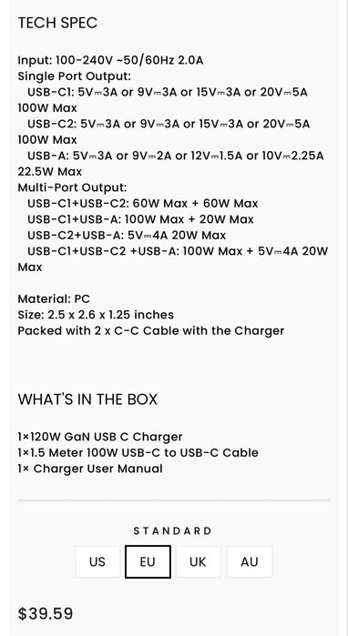 Novoo 120W Gan Fast Charger/Laptop Adapter
