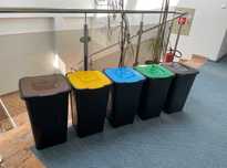 Kosz do segregacji śmieci Sortix 50L papier, plastik, szkło, bio