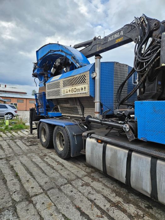 Volvo 500KM z rębakiem Bruks 450KM, FH12 6x4, Kesla,r.2002, sprawny