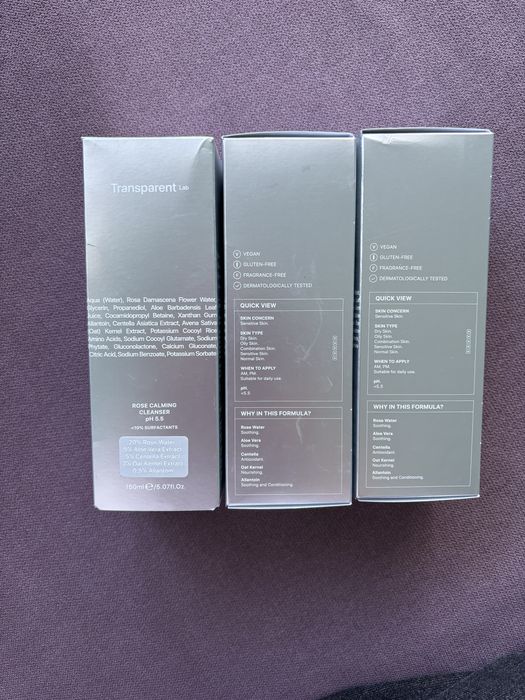 Transparent lab rose calming cleanser ph 5.5 150 ml