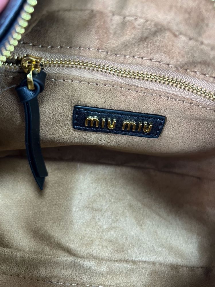 Torebka Miu Miu arcadie leather black