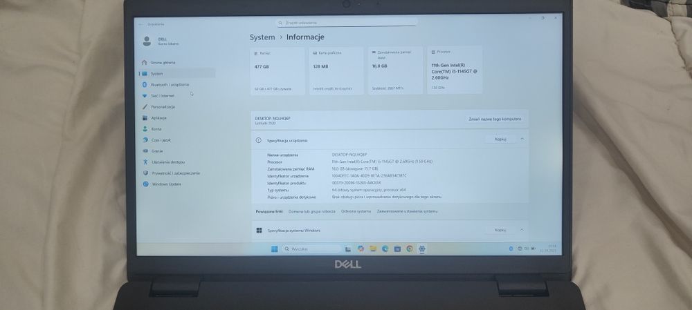 DELL Latitude Core i5 11gen/16/512