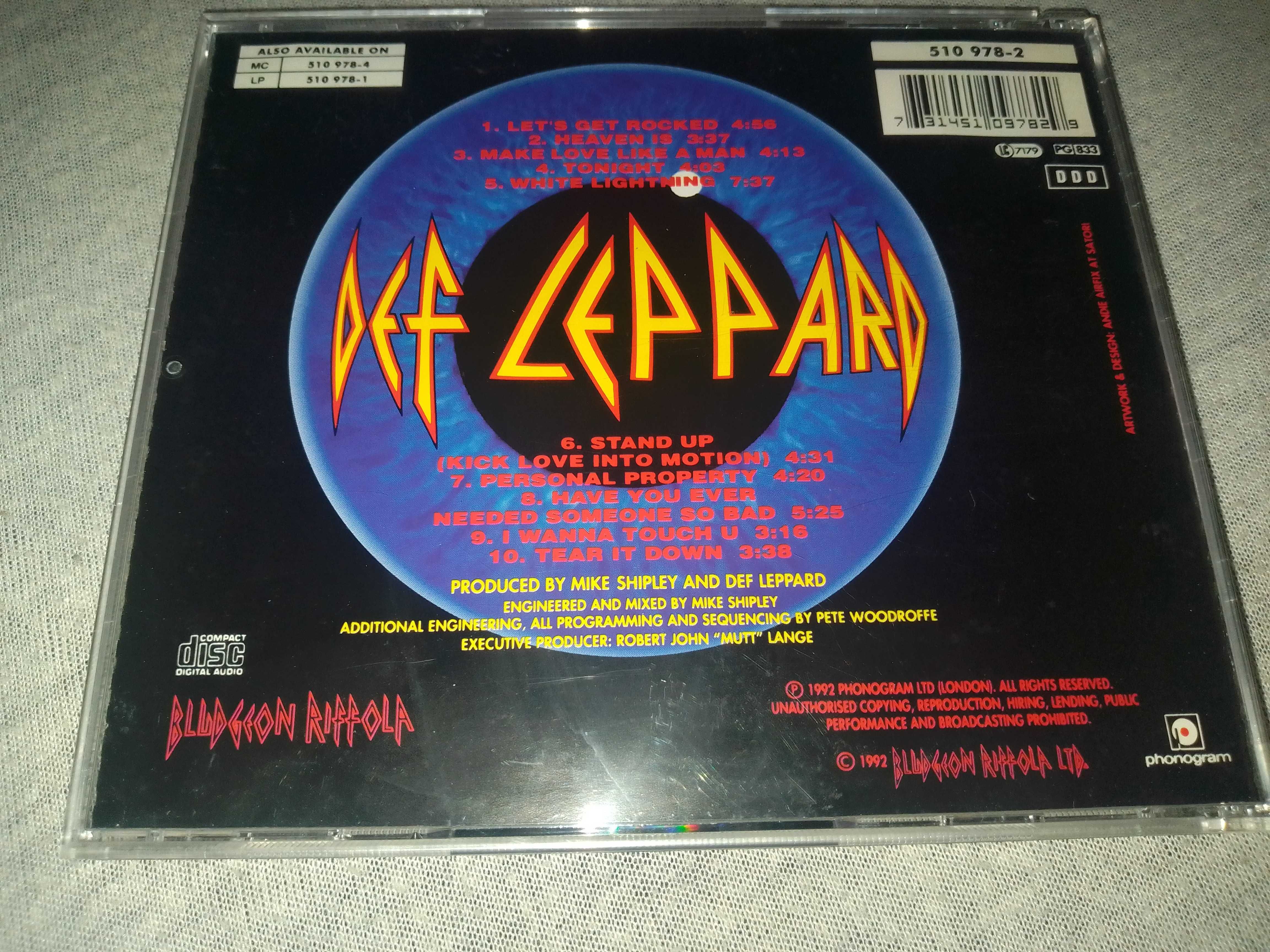 Def Leppard "Adrenalize" фирменный CD Made In France.