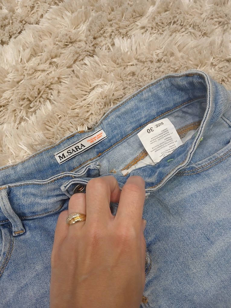 Spodnie damskie jeans przetarcia
