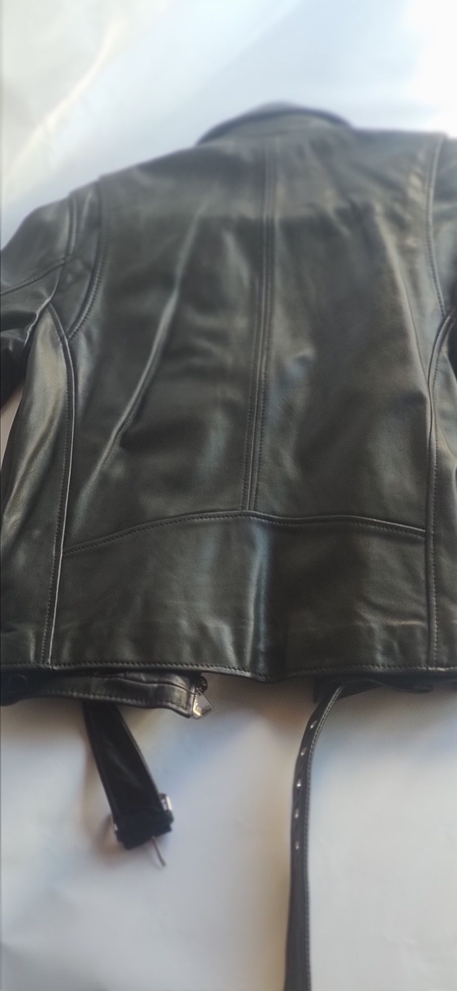 Casaco em pele Zara leather jacket L estilo motard homem