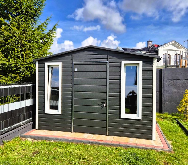 Domek Ogrodowy ANTRACYT  - Pełna obróbka - JESIENNA PROMOCJA