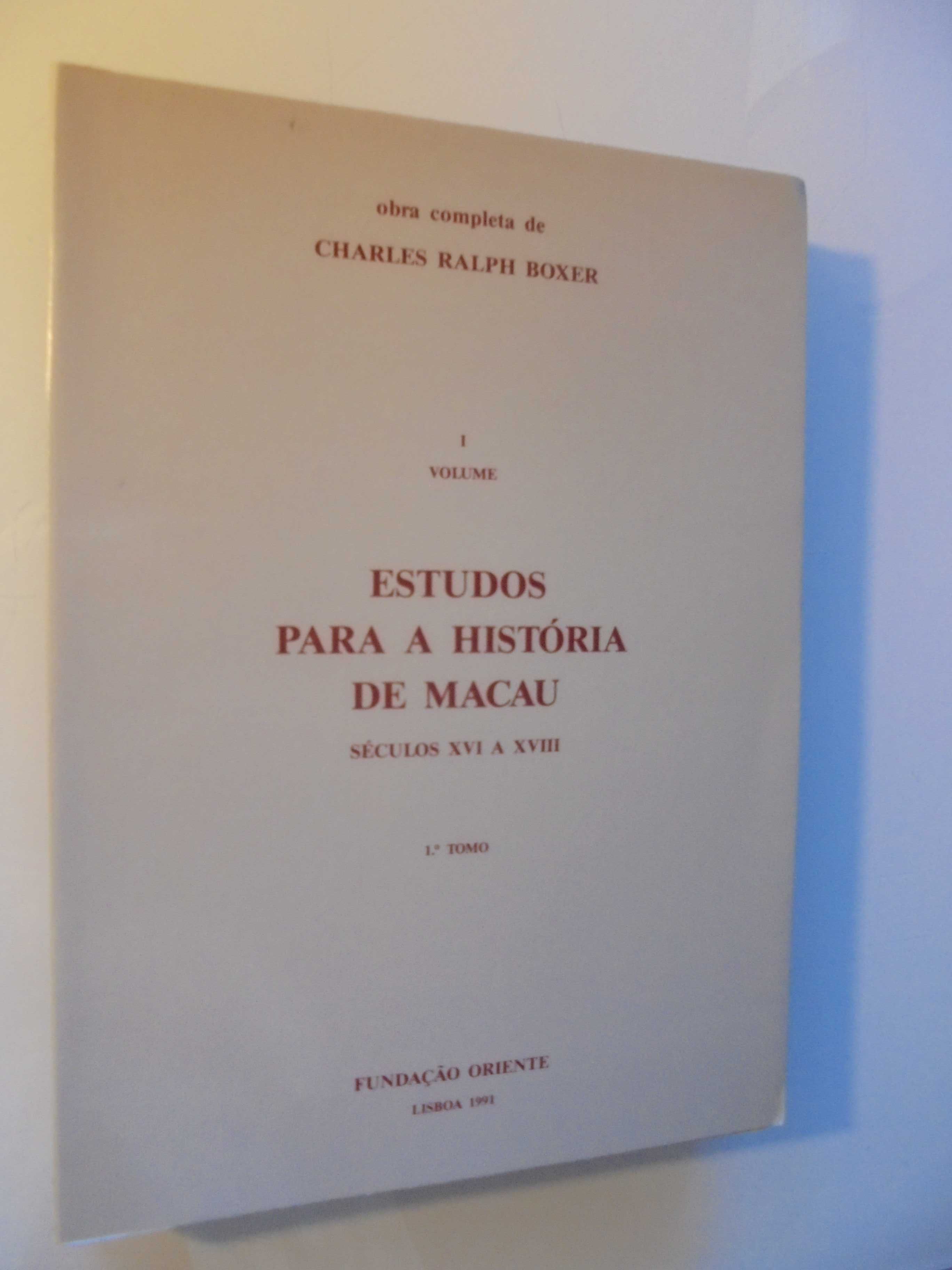 Boxer (Charles Ralph);Estudos História de Macau-Séculos XVI a XVIII