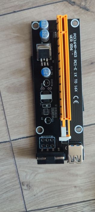 Адаптер-райзер Dynamode PCI-E x1 to 16x, 60 см USB 3.0 Cable SATA to 4