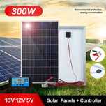 Kit painel solar 12v 300w  com controlador cabos