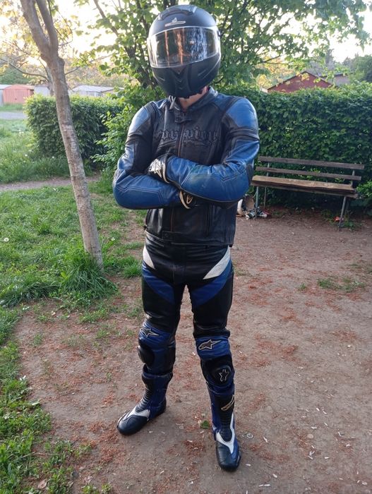 Мото костюм мото екіпіровка з натуральної шкіри
