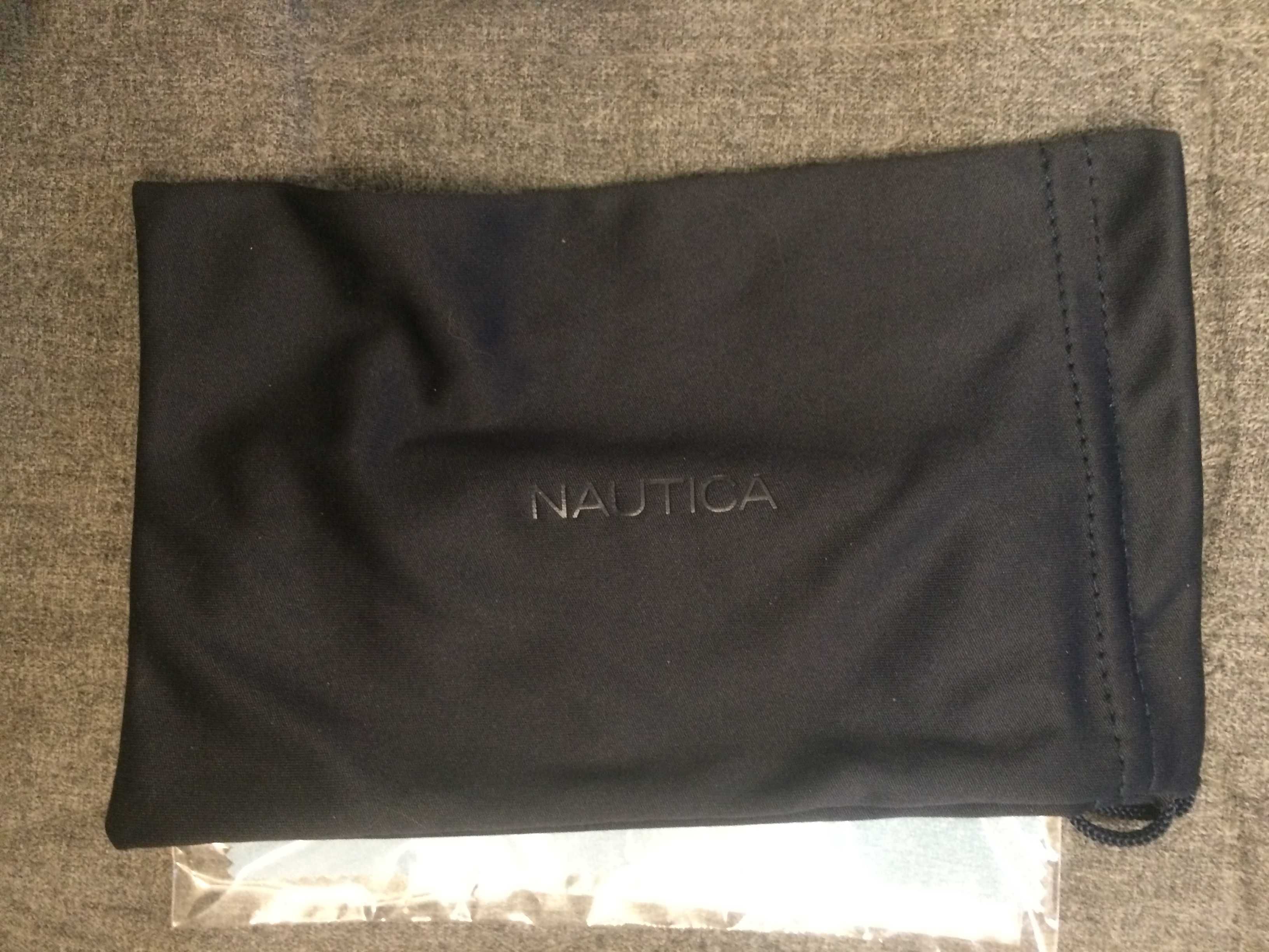 NAUTICA or. duże sztywne etui na okulary NOWE, worek