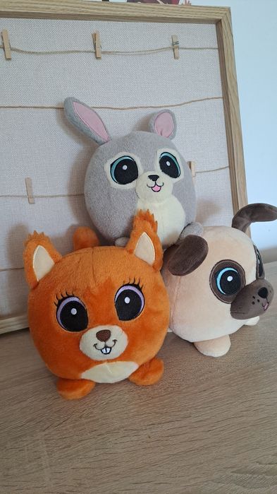 3 x pluszaki zabawki lis królik/zając piesek