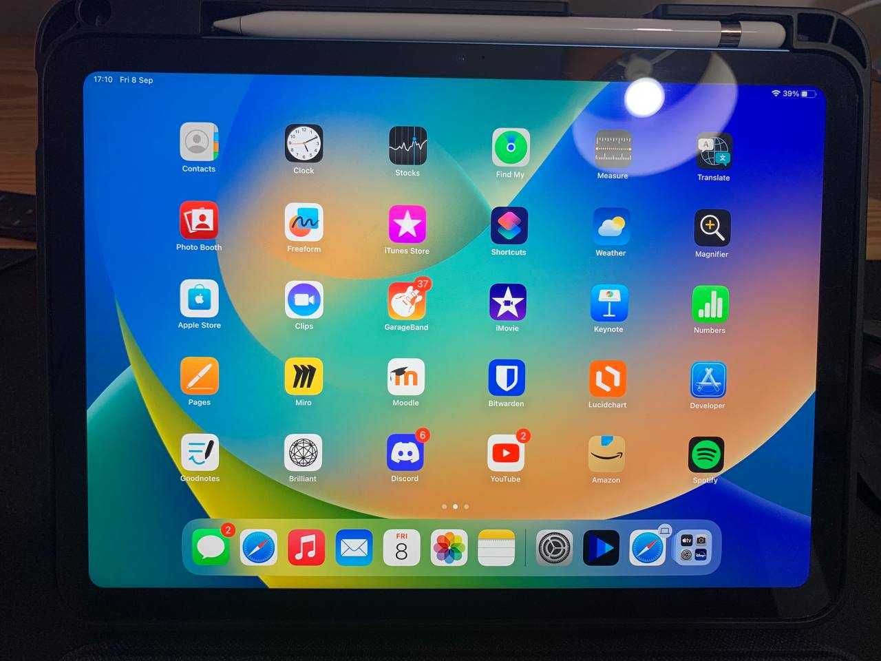 iPad 10ª geração 64gb azul com apple pencil e teclado