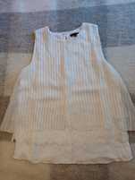 Top letnia biała bluzka warstwowa Massimo Dutti rozmiar 38 M