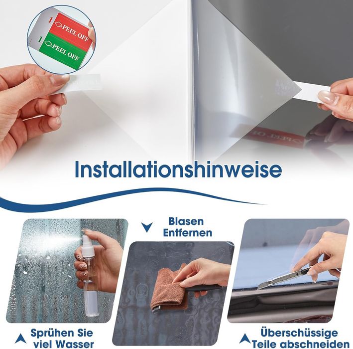 Folia Okienna Lustrzana UV 75x300 cm Termiczna Samoprzylepna