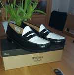 NOWE Loafersy G.H. BASS & Co. Czarno-białe R.47, weejuns penny loafers