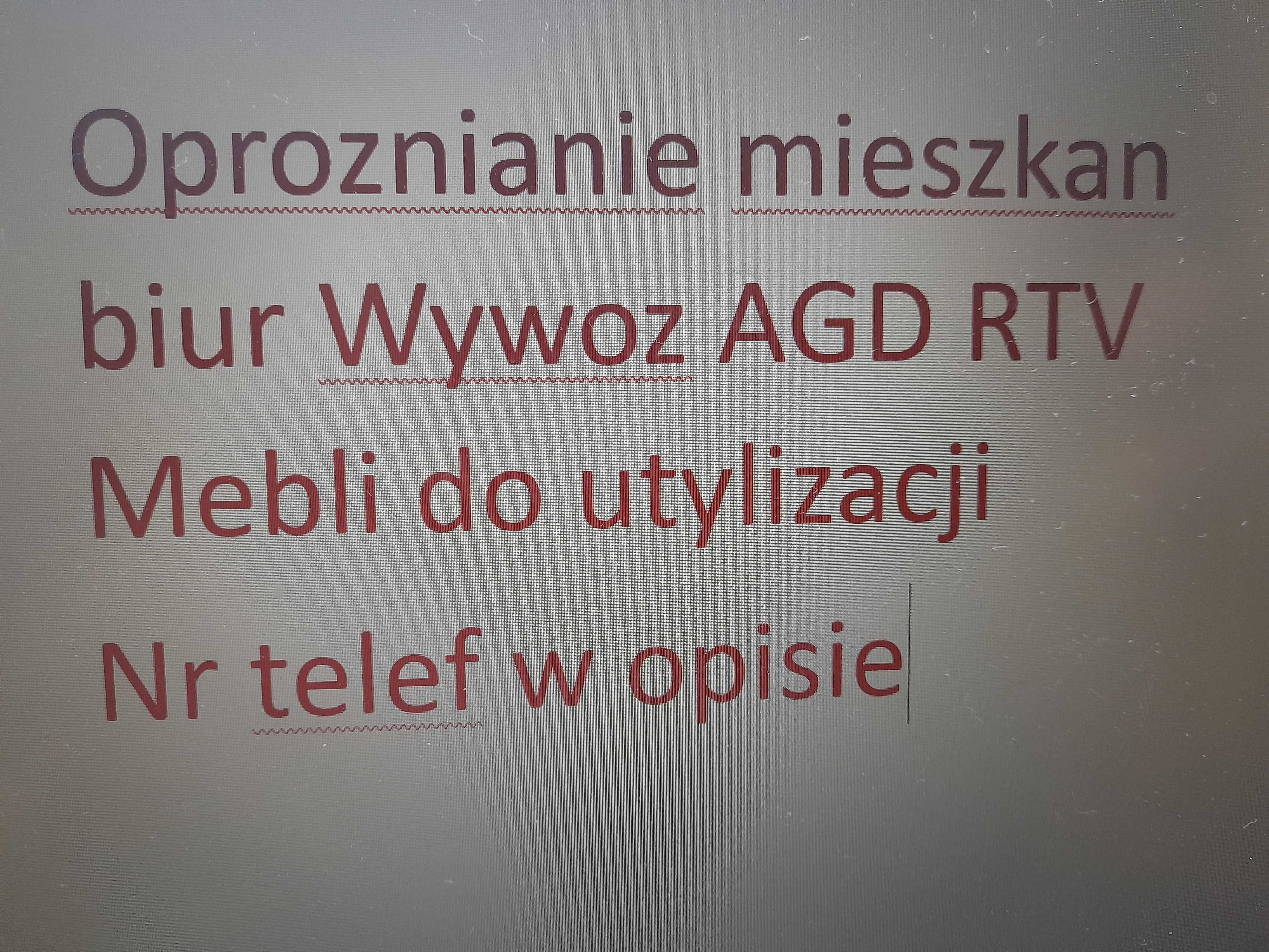 Oproznianie mieszkan biur Wywoz AGD RTV Mebli do utylizacji Bedzin