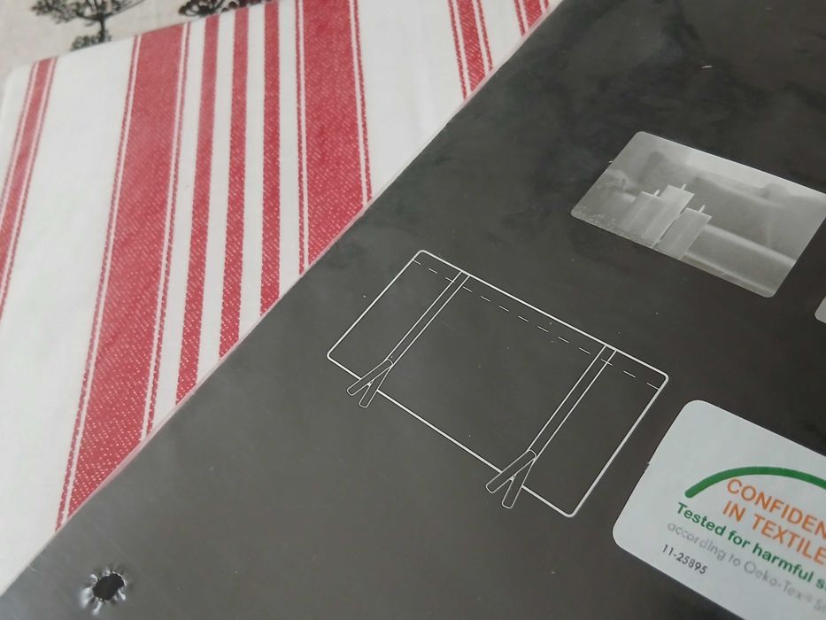 Rolety w sielskim stylu białoczerwone bawełna 100%