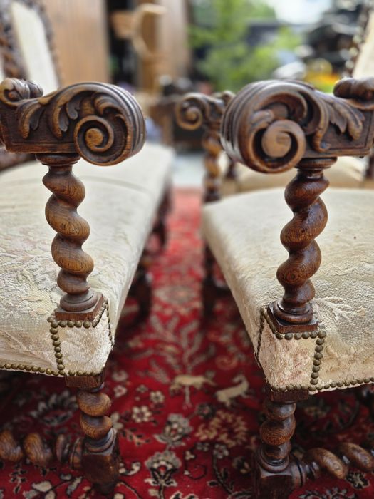 Wypoczynek barok renesans rzeźbiony sofa + trony #2011 Stylowy Węgrów