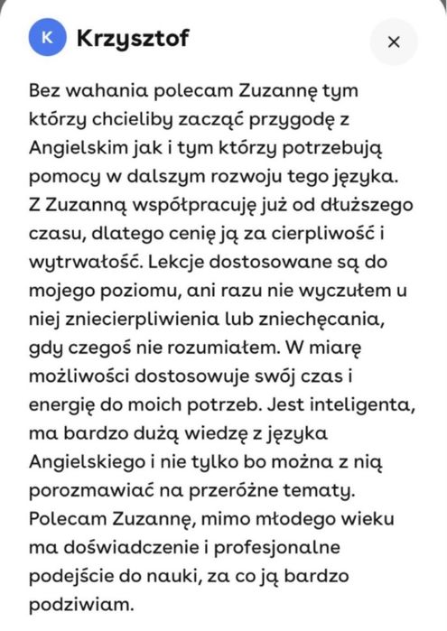 Korepetycje z angielskiego (ONLINE)