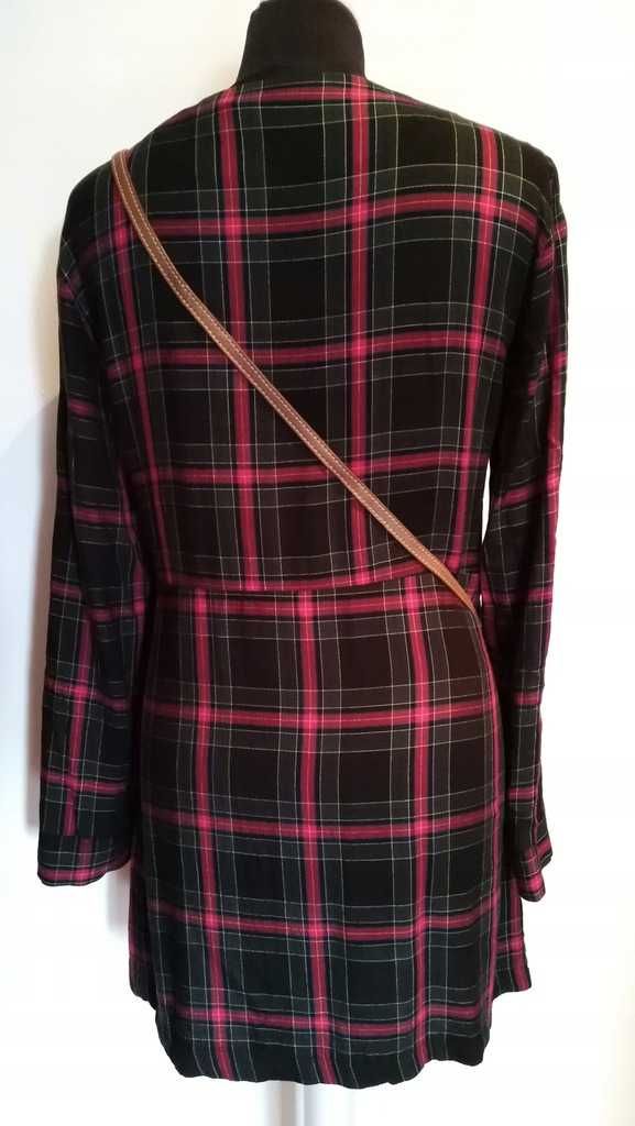 ZARA Tunika/Sukienka szkocka kratka BOHO r36/38