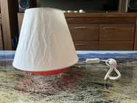 IKEA lampa stołowa LATER lampka nocna biało/czerwona.
