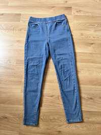 Jeansy W27 Levis jegginsy z wysokim stanem niebieskie spodnie długie
