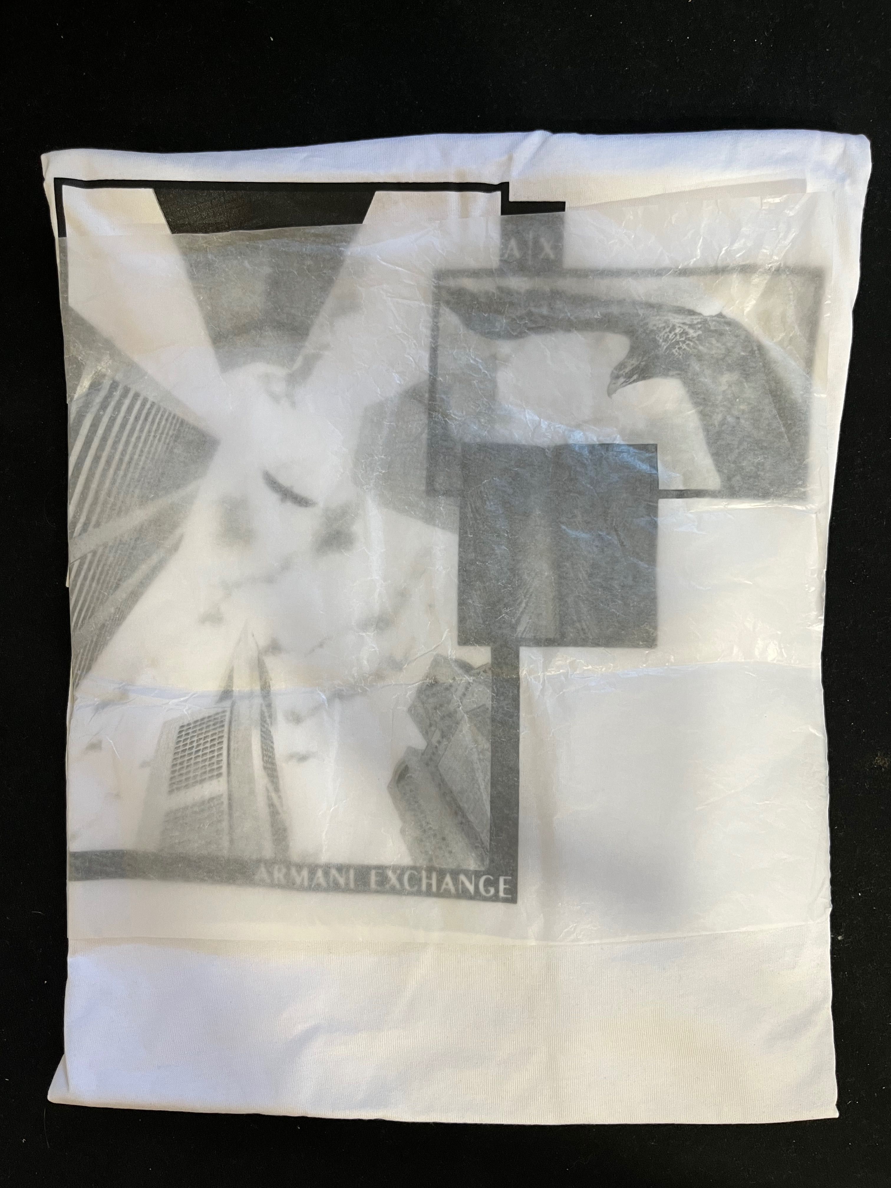 Armani exchange - biały t-shirt z nadrukiem NOWY !
