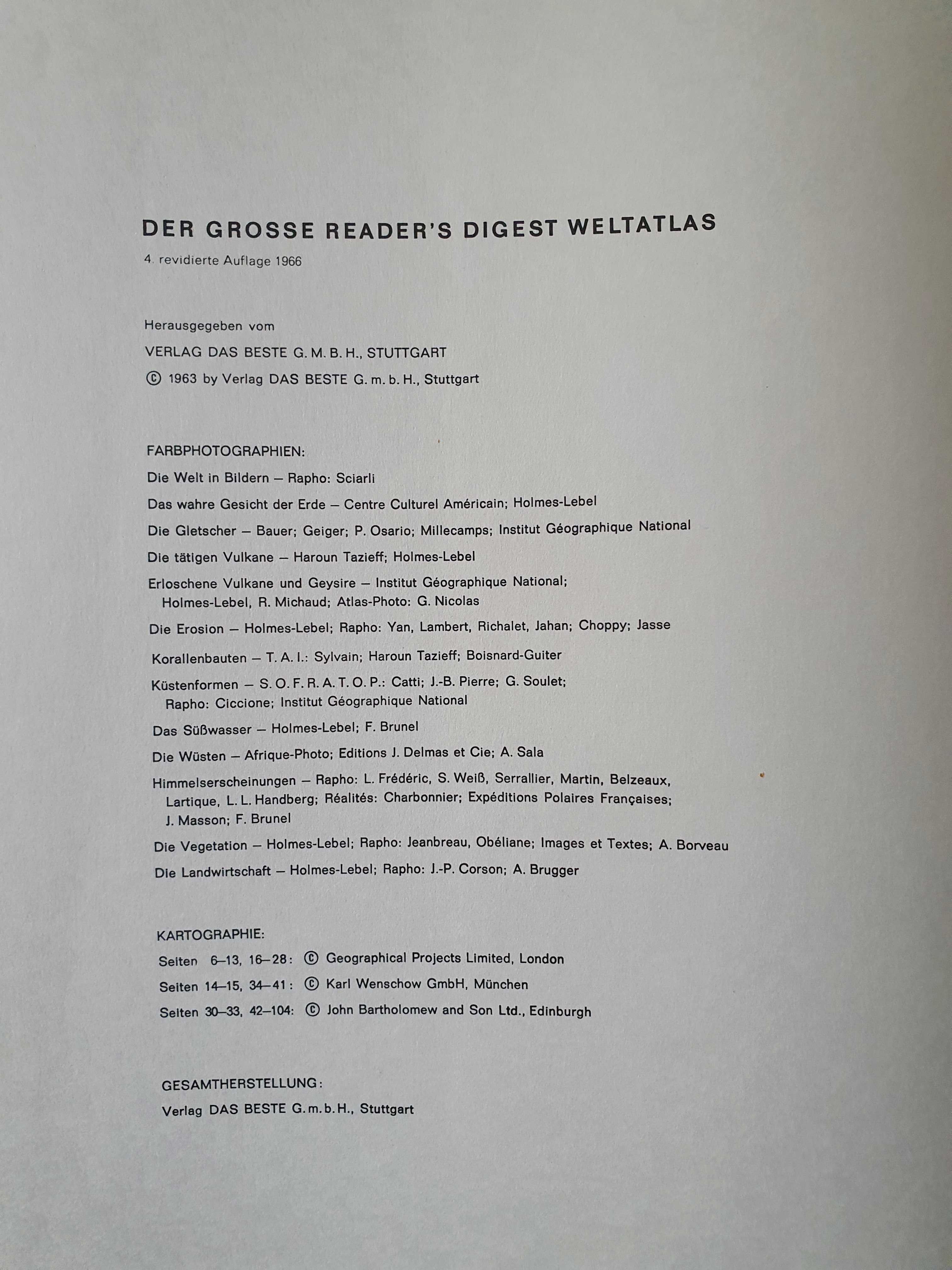 Atlas Świata. Der Grosse Reader's Digest Weltatlas