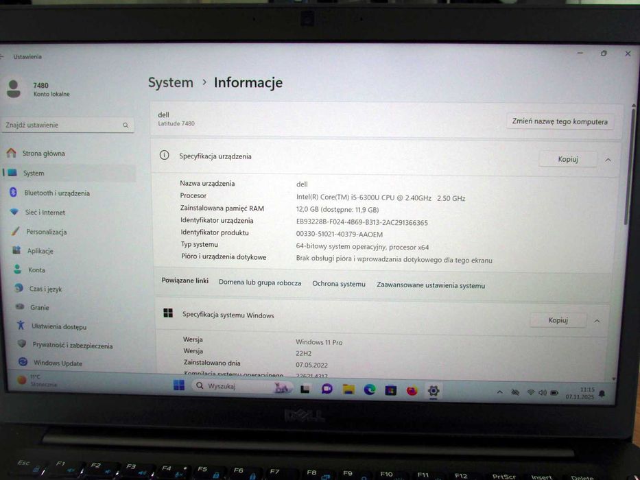 Dell Latitude 7480 14" i5 12GB 256GB SSD WWAN laptop notebook (64)