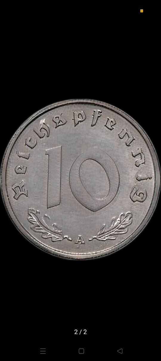 Moeda Alemã 10 Rethspfennfg