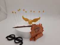 Figurki na tort Harry potter okulary, znicz