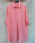 F&F Łososiowa koszula, długa bluzka, tunika 42/XL