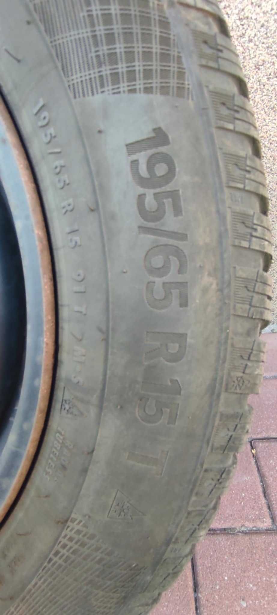 Opony zimowe 195/65 R15 Continental TS 860 + felgi VW