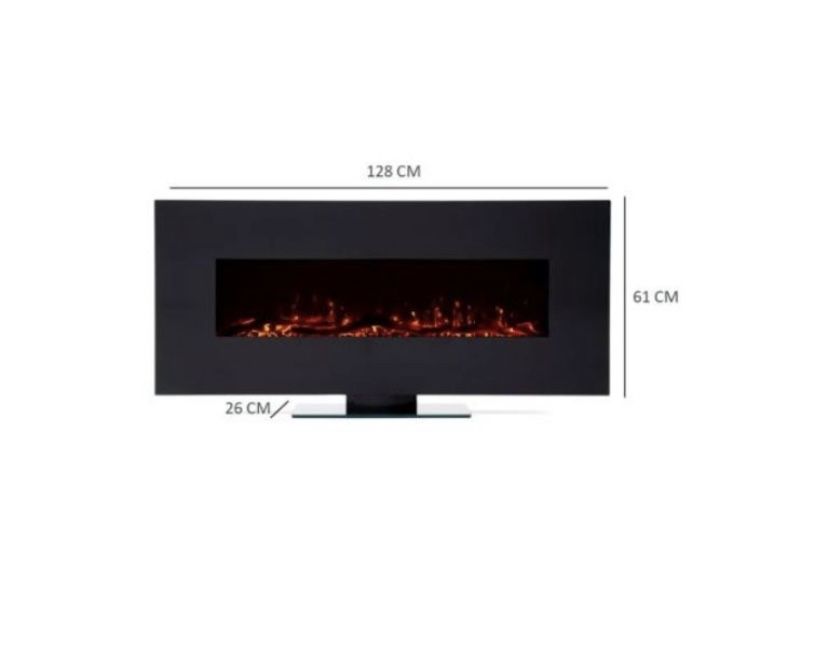 Lareira electrica grande / luxo com aquecedor e chama led - COMO NOVA