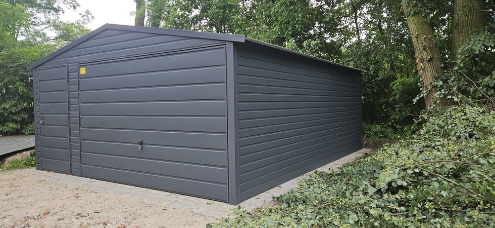 5x6 POM Garaze Blaszane Garaż Blaszany Blaszak Blaszaki Antracyt