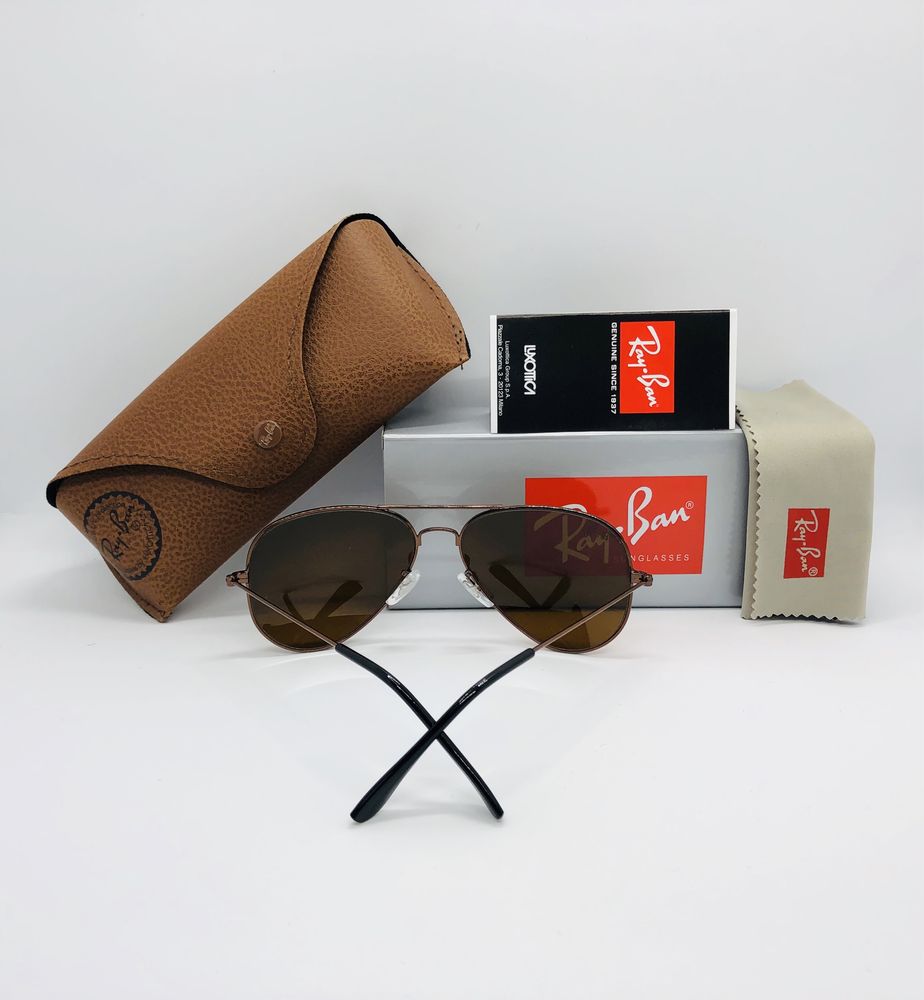 Солнцезащитные очки Ray Ban Aviator 3025 Bronze-Brown 58мм стекло