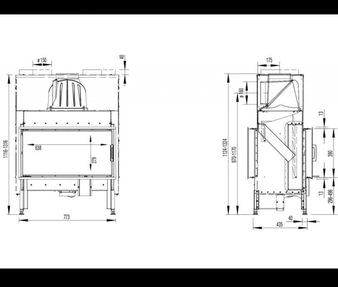 Wkład kominkowy AUSTROFLAMM 75X39 K II  2.0