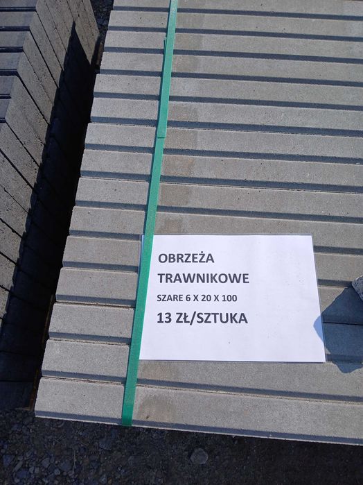 Obrzeża szare i grafitowe 6x20x100
