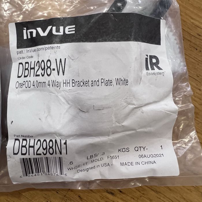 Suporte bracelete segurança OnePOD DBH298-W inVue - NOVO
