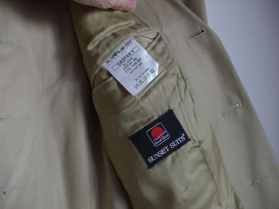 Garnitur Sunset Suits 176/108/94 Kamizelka Nowy 100% Wełna